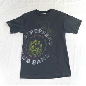 The Beatles Graphic Tee Faded Gray GUC Size Small
